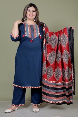 SHRIZA Women Kurta Pant Attached Dupatta Set