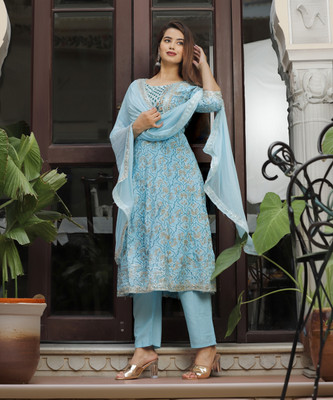 TANVIFASHION Women Kurta Pant Dupatta Set