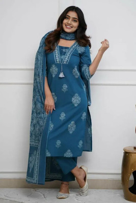 GEKHA Women Kurta Pyjama Dupatta Set