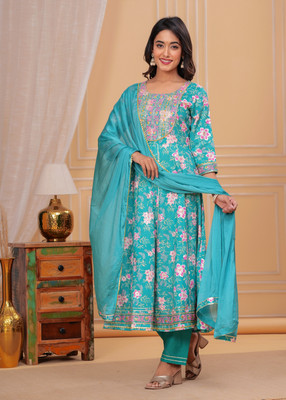 NIA AMORA Women Kurti Pant Dupatta Set