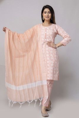 Ibbucollections Women Kurta Pant Attached Dupatta Set