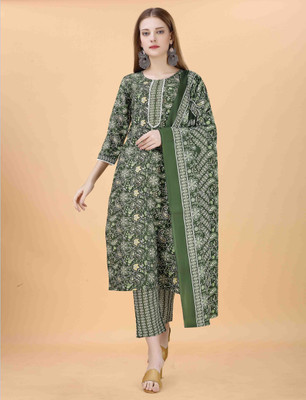 Aditi Embroidered Kurta, Palazzo & Dupatta Set