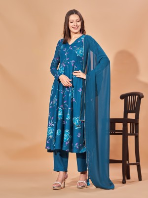 FABGALAXY Women Kurta Pant Dupatta Set