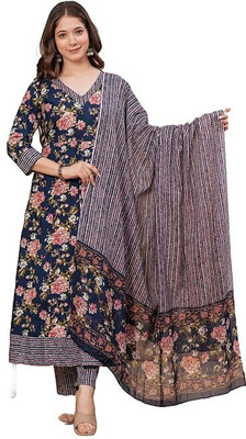 Meera Fab Women Kurta Palazzo Dupatta Set