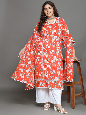 Tissu Women Kurta Palazzo Dupatta Set