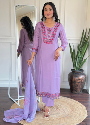 Aditi Embroidered Kurta, Patiala & Dupatta Set
