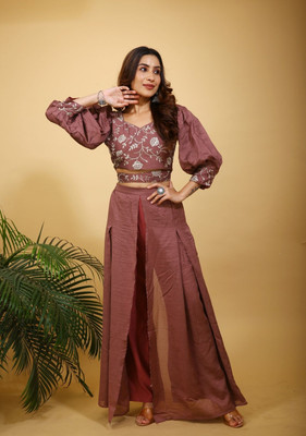 BharatTrendzz Women Ethnic Top Palazzo Set