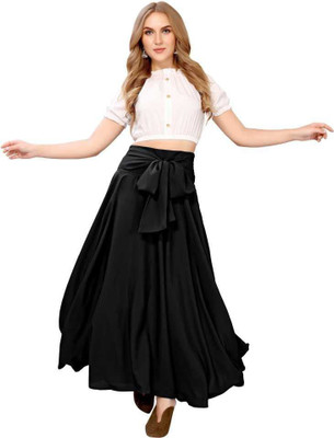 Kwikk Women Ethnic Top Skirt Set