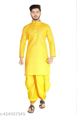 SONBAI Men Kurta Dhoti Set