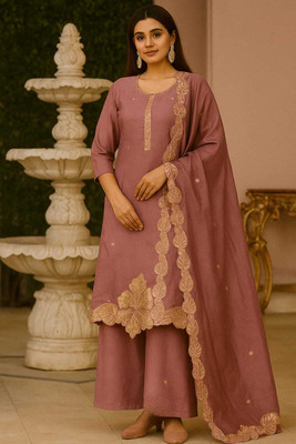 PS PATOLA SWAG Women Kurta Palazzo Dupatta Set