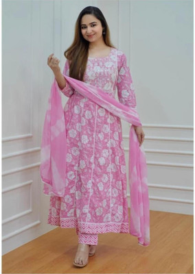 Celtic Fab Printed Kurta, Palazzo & Dupatta Set
