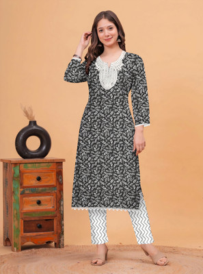 Bharatcollectionshop Women Kurti Pant Set