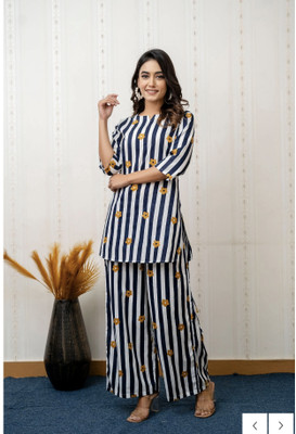 DADIYA Women Ethnic Top Palazzo Set