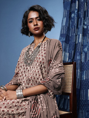 Taavi Printed Kurta, Trouser/Pant & Dupatta Set