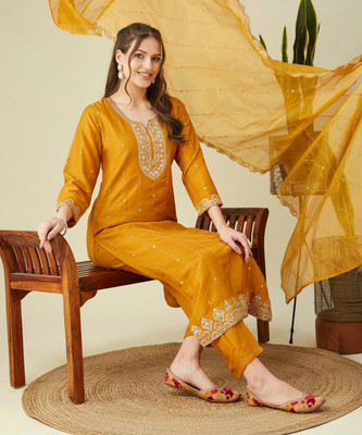 MOKOSH Women Kurta Pant Dupatta Set