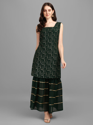 PIRUZA Women Kurti Sharara Set