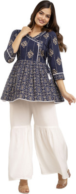 DMP FASHION Women Ethnic Top Sharara Set