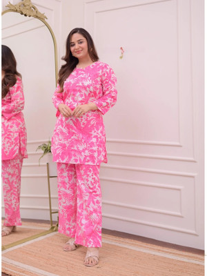 Demirner Women Ethnic Top Pant Set