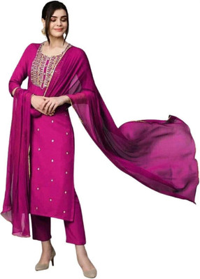 Glorytax Women Kurti Pant Dupatta Set