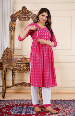 77Taj7 Women Ethnic Top Pant Set