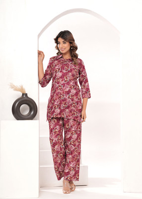 The Loomcraft Women Shirt Pant Set