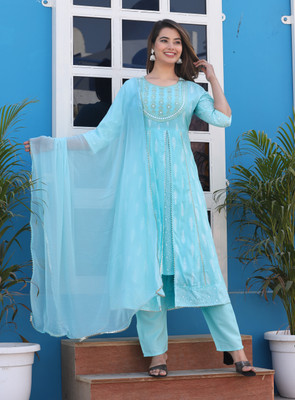 CHEELKA Women Kurti Pant Dupatta Set