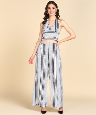Rudraaksha Women Crop Top Palazzo Set