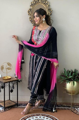 AVISCREATION Women Kurta Pant Dupatta Set