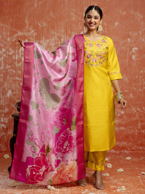 VredeVogel Embroidered Kurta, Trouser/Pant & Dupatta Set