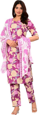 MEXICO FAB Women Kurta Churidar Dupatta Set