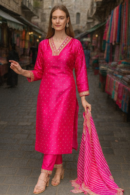 Nirvaan Women Kurta Pant Dupatta Set