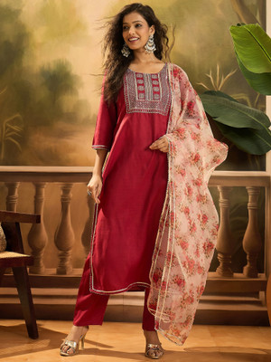 Sangria Women Kurta Pant Dupatta Set