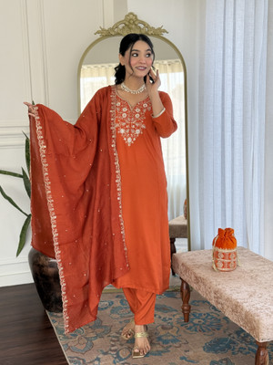 THE52 Women Kurta Pant Dupatta Set