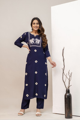 Kenix World Women Kurti Pant Set