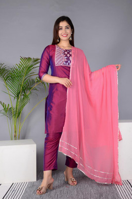 SUBH LAXMI Printed Kurta, Palazzo & Dupatta Set