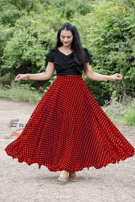 ENCLIQ Women Ethnic Top Skirt Set