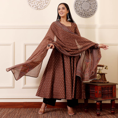 Aaghnya Fashion Women Kurta Palazzo Dupatta Set