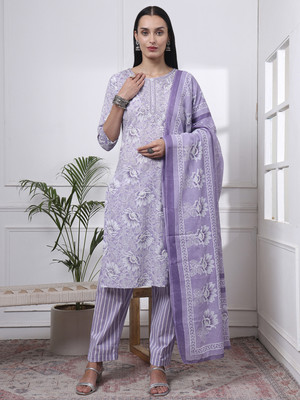 TANMANI Floral Print Kurta, Trouser/Pant & Dupatta Set