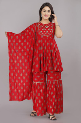 JMJ Women Kurti Skirt Set