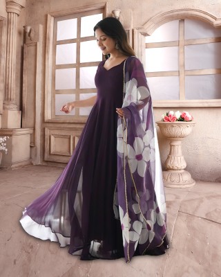 Kedar Fab Anarkali Gown(Purple)