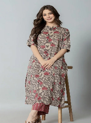 AAFAMI Women Kurta Pant Set