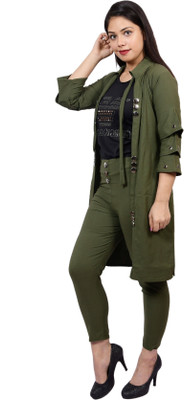 PERFECTPIVOT Women Ethnic Top Pant Ethnic Jacket Set