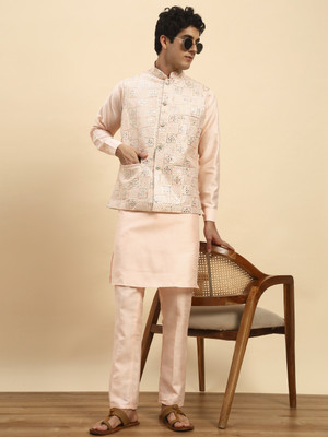 PRO ETHIC Men Kurta Pant Ethnic Jacket Set