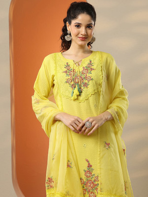 LIBAS Women Kurta Pant Dupatta Set