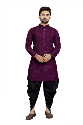 click n buy Men Kurta Dhoti Set