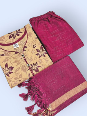 Leafhandlooms Women Kurta Pant Dupatta Set