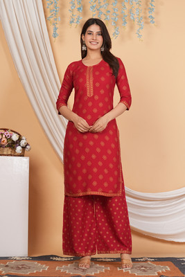 YKCFASHION Women Kurti Palazzo Set