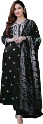 DIA TRENDS Women Kurti Pant Dupatta Set