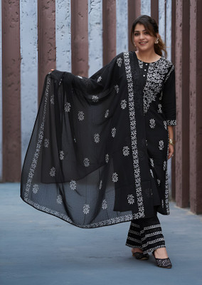 Yash Gallery Women Kurta Palazzo Dupatta Set