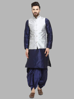Royal Kurta Men Kurta Dhoti Ethnic Jacket Set